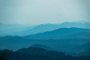 A picture of Western Ghats of India  taken in an early morning.The Western Ghats or the Western Mountain range is a mountain range that covers an area of 160,000 km2 in a stretch of 1,600 km parallel 