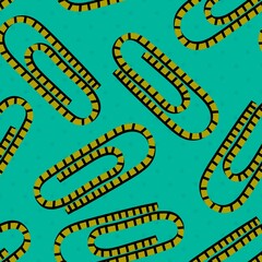 Seamless metallic clip pattern for kids and school and fabrics and packaging and hobbies