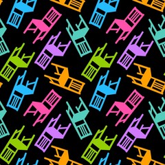 Seamless chair pattern for fabrics and textiles and packaging and gifts and kids and wrapping paper