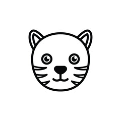 Tiger icon vector graphic illustration