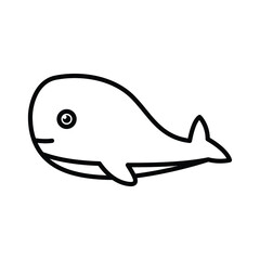 Whale icon vector graphic illustration