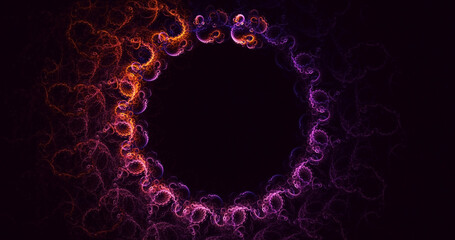 3D rendering abstract round light background