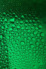 krople wody na zielonym tle © Michał