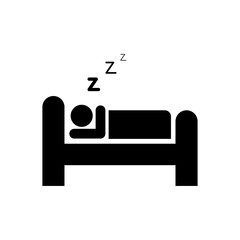 Sleep icon vector. Flat sleep icon isolated on white background