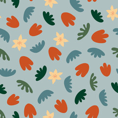 Abstract seamless pattern. Simple organic shapes