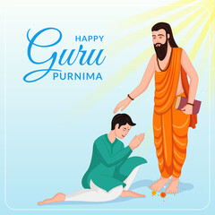 Guru Purnima festival of Indian & dedicate to spiritual teachers & gurus give blesses to his shishya.
