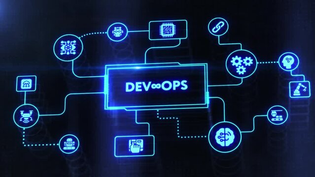 DevOps Methodology Development Operations agil programming technology concept.