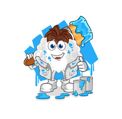 Fototapeta premium cotton painter illustration. character vector