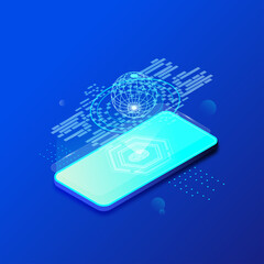 Mobile technologies. Icon for applications, flyers, websites.