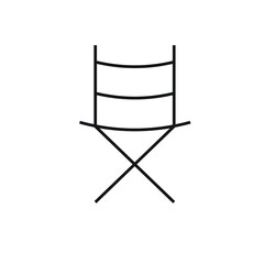 Camp chair icon design. vector illustration