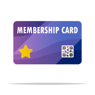Membership card vector isolated illustration