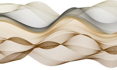 Abstract line color wave on white background.