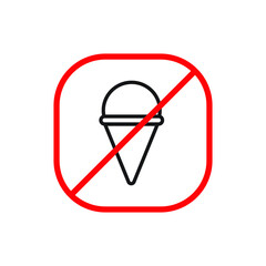 No ice cream icon design. vector illustration