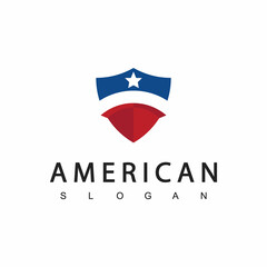 American Logo Design Template, Suitable for Military, Security, Clothing Line,Sport Team, Patriotic etc.