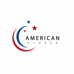 American Logo Design Template, Suitable for Military, Security, Clothing Line,Sport Team, Patriotic etc.