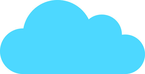 Cloud Icon in blue color for Graphic Design Projects