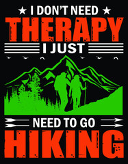 Hiking vector graphic t-shirt design