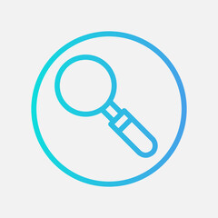Search icon in gradient style about user interface, use for website mobile app presentation