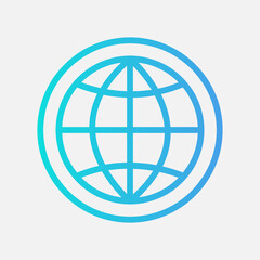 Browser icon in gradient style about user interface, use for website mobile app presentation