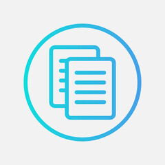 Fototapeta premium File icon in gradient style about user interface, use for website mobile app presentation