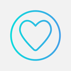 Love icon in gradient style about user interface, use for website mobile app presentation