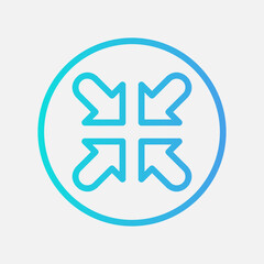 Fototapeta premium Minimize icon in gradient style about user interface, use for website mobile app presentation