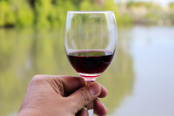 glass of red wine
