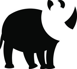 Vector rhino icon. Made using the Golden Ratio.
