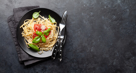 Italian pasta with tomato sauce