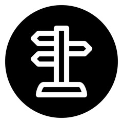 Obraz premium signpost glyph icon