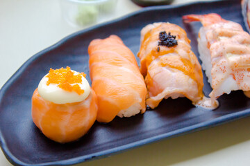 sushi with salmon