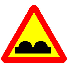 Bumpy road sign