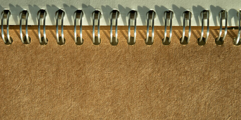 close up of a spiral notebook