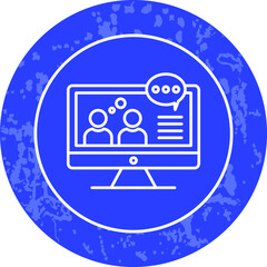 Unique Line Round Circle Icon