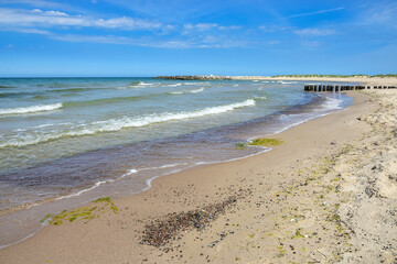 beautiful beach and the Baltic Sea, Jaroslawiec in Poland