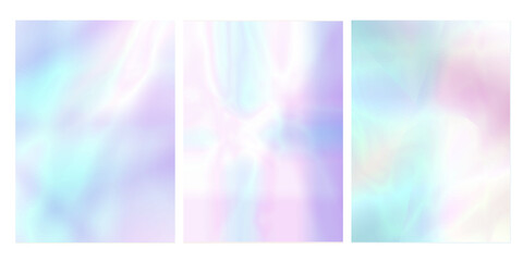 Covers templates set of holographic gradient backgrounds