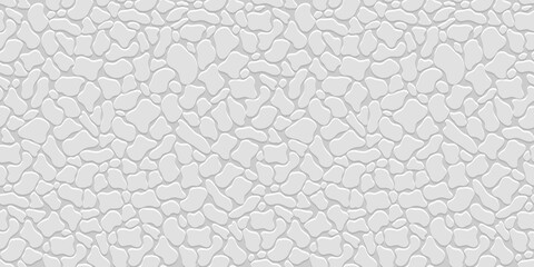 Pebbles stones white grey background, 3d style texture