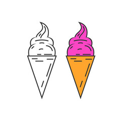 Hand drawn ice cream template