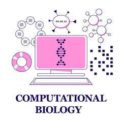 Computational biology concept. The latest science of our time.
