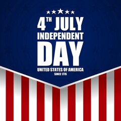 Happy independent day of America theme vector illustration. 