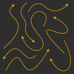 Hand drawn arrow collection template Vector