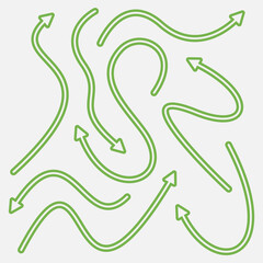 Hand drawn arrow collection template Vector