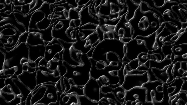 Abstract science fiction texture animated on black