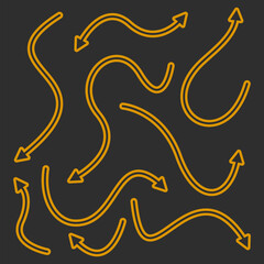 Hand drawn arrow collection template Vector