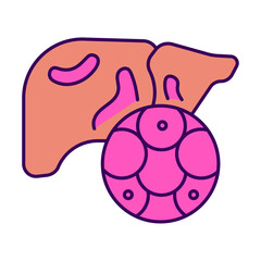 cirrhosis, color editable icon for web design, templates and more