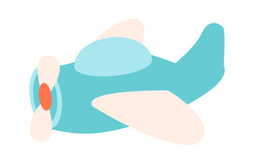 Children air plane toy. Vector illustration