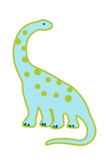 Cute dinosaur icon. Vector illustration