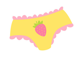 Baby underpants with strawberry. Vector illustration