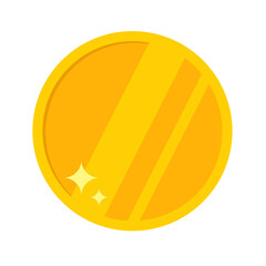 Gold Coin Logo Icon vector illustration flat Clipart