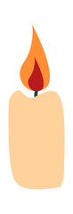 Cartoon candle icon. Vector illustration